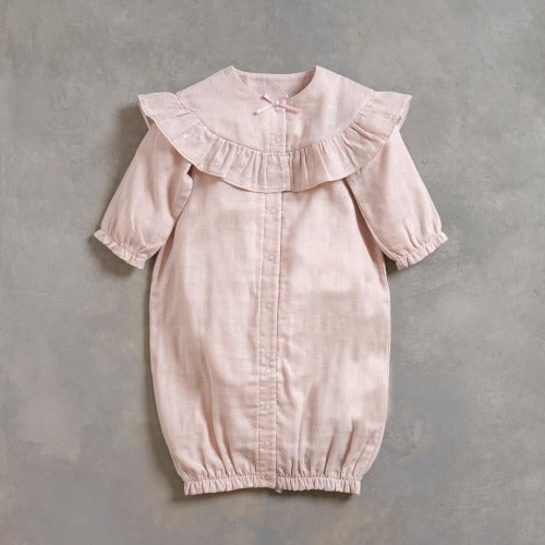 star刺繍フリルWガーゼ2wayドレス(2wayオール)　ピンク　50-70cm