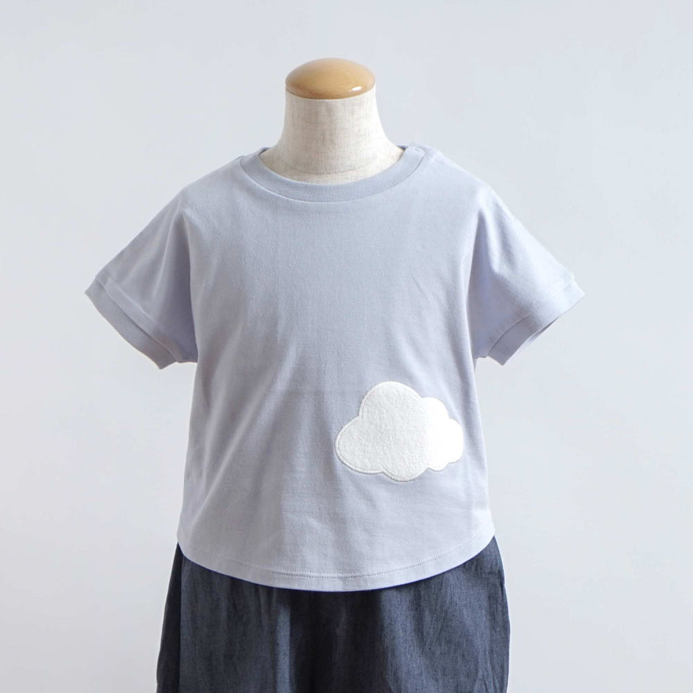 オーガニックコットン cloudTシャツ ブルー 90cm