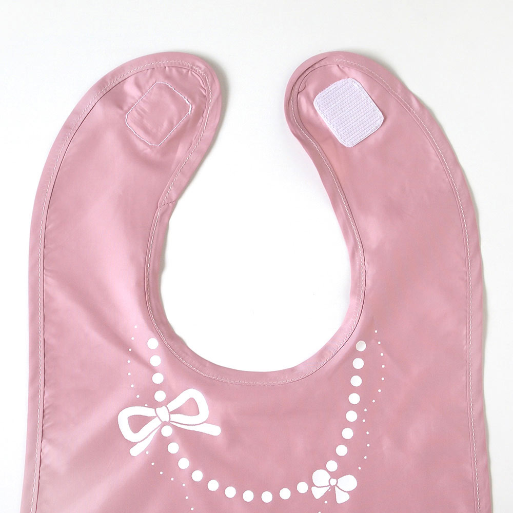 帆布BAGギフト　お食事セット(袖なしポーチロン)　ピンク  / 出産祝い / 名入れ刺繍可