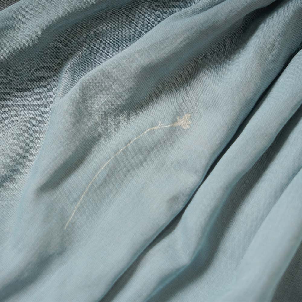 コットンシフォン 2wayスカート ブルー 70-90cm