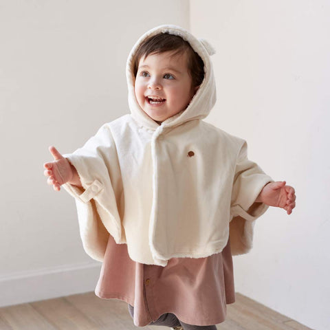 オーガニックコットン リバーシブルマント